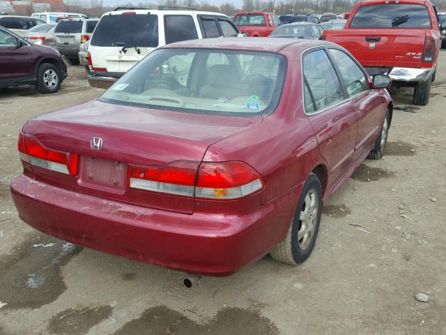 1HGCG56662A063636 - 2002 HONDA ACCORD EX MAROON photo 4