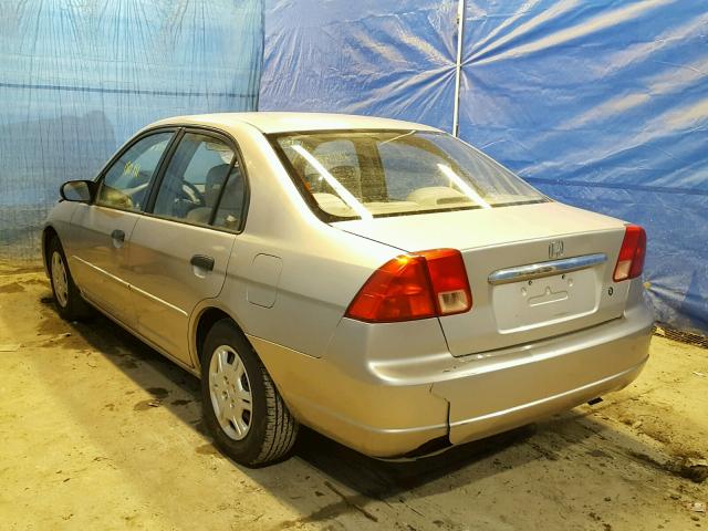 2HGES16511H504175 - 2001 HONDA CIVIC LX GOLD photo 3