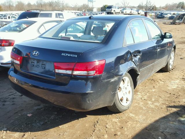 5NPET46C78H395167 - 2008 HYUNDAI SONATA GLS BLACK photo 4