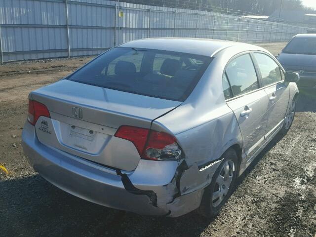 1HGFA16597L013081 - 2007 HONDA CIVIC LX SILVER photo 4