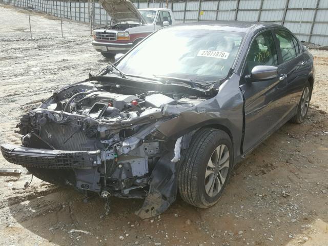 1HGCR2F32DA075347 - 2013 HONDA ACCORD LX GRAY photo 2