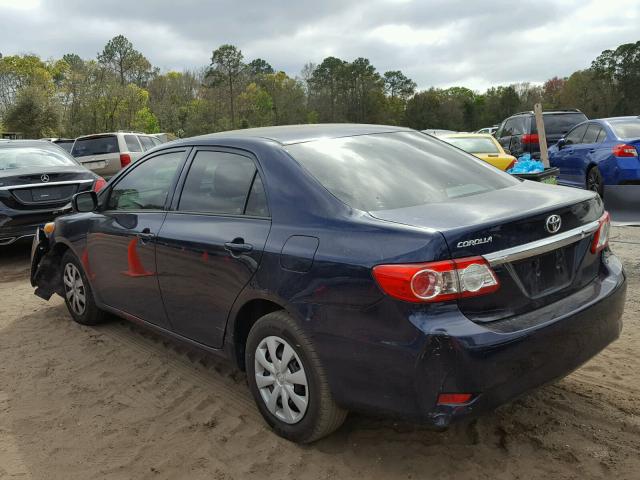 5YFBU4EE9DP137264 - 2013 TOYOTA COROLLA BA BLUE photo 3