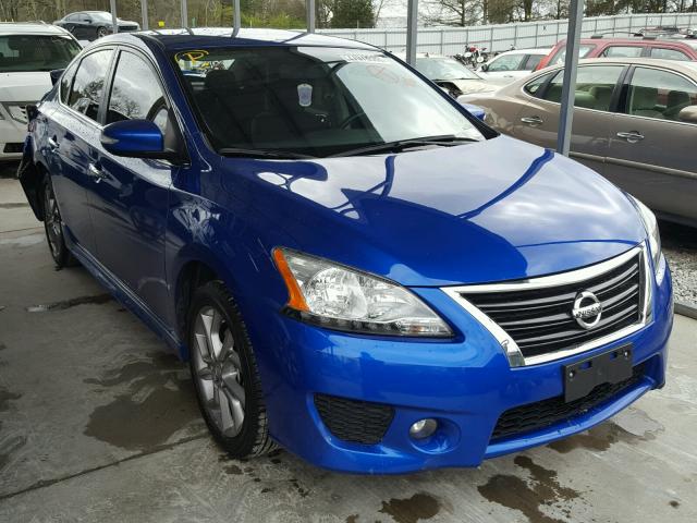 3N1AB7APXFY316526 - 2015 NISSAN SENTRA S BLUE photo 1