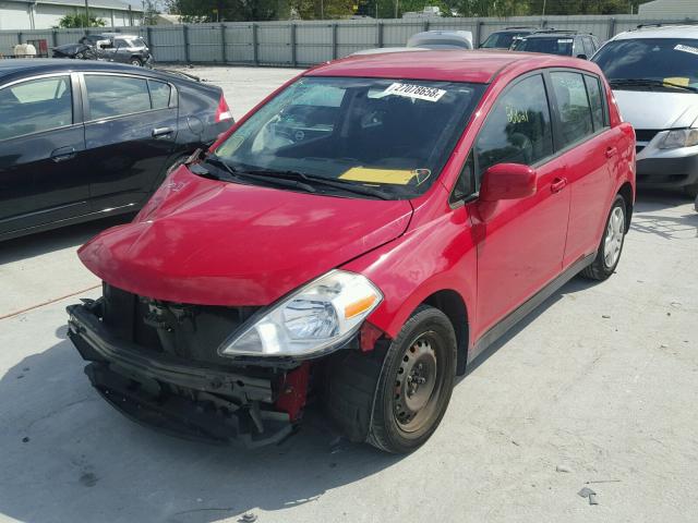 3N1BC1CPXBL510248 - 2011 NISSAN VERSA S RED photo 2