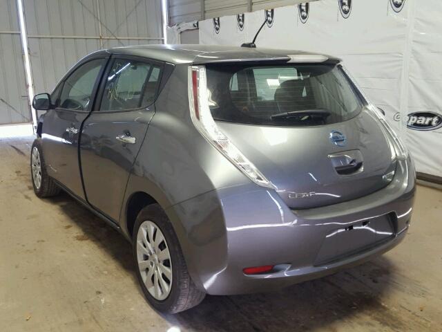 1N4AZ0CP9FC328520 - 2015 NISSAN LEAF S GRAY photo 3