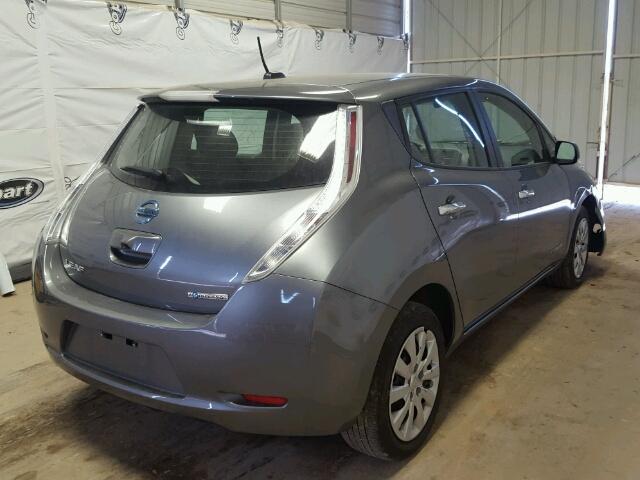 1N4AZ0CP9FC328520 - 2015 NISSAN LEAF S GRAY photo 4