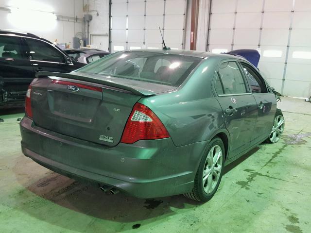 3FAHP0HA7CR135627 - 2012 FORD FUSION SE GRAY photo 4