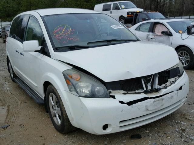 5N1BV28U07N101805 - 2007 NISSAN QUEST S WHITE photo 1