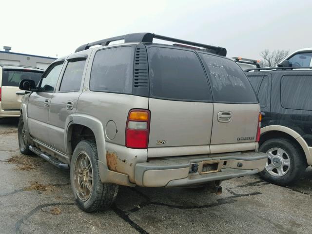 1GNEK13Z92R134625 - 2002 CHEVROLET TAHOE K150 TAN photo 3