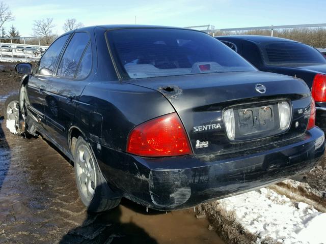 3N1CB51D94L855555 - 2004 NISSAN SENTRA 1.8 BLACK photo 3