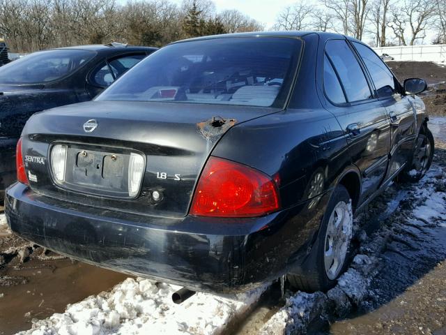 3N1CB51D94L855555 - 2004 NISSAN SENTRA 1.8 BLACK photo 4