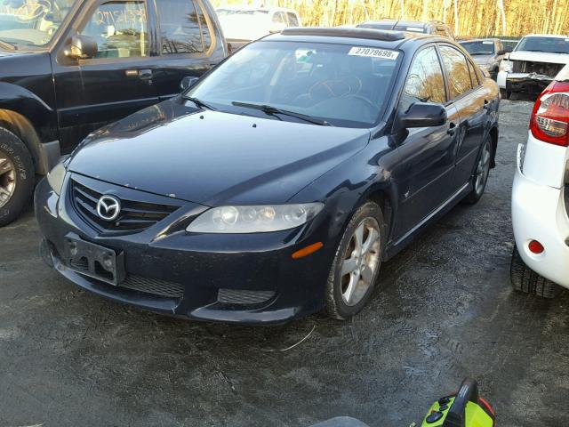 1YVHP84D555M17788 - 2005 MAZDA 6 S BLACK photo 2