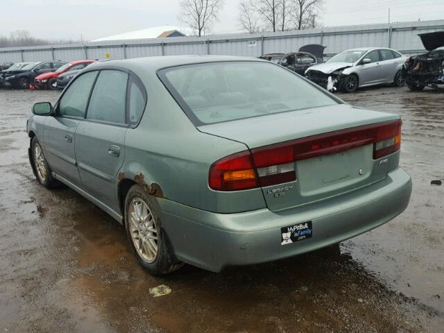 4S3BE635337208437 - 2003 SUBARU LEGACY L GREEN photo 3