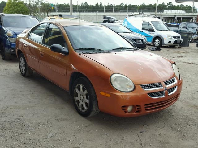 1B3ES56C45D161001 - 2005 DODGE NEON SXT ORANGE photo 1