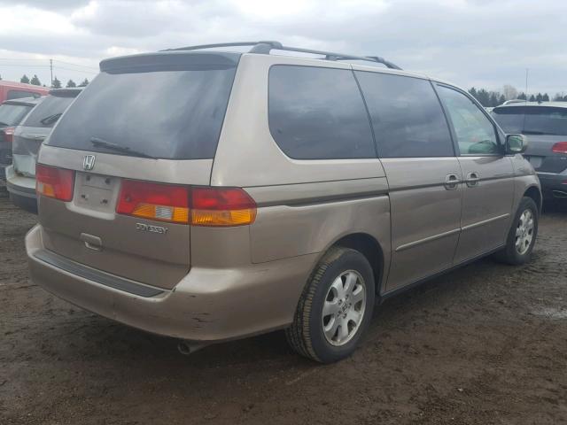 5FNRL18904B029707 - 2004 HONDA ODYSSEY EX TAN photo 4