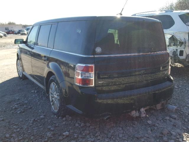 2FMHK6C84DBD19127 - 2013 FORD FLEX SEL BLACK photo 3