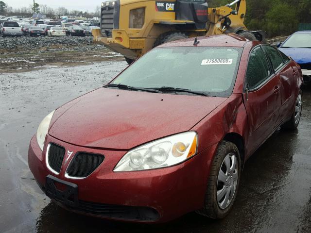 1G2ZG57B794125109 - 2009 PONTIAC G6 MAROON photo 2