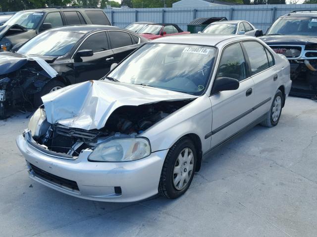 1HGEJ6675XL038800 - 1999 HONDA CIVIC LX SILVER photo 2