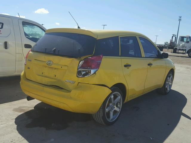 2T1KR32E54C275495 - 2004 TOYOTA MATRIX YELLOW photo 4