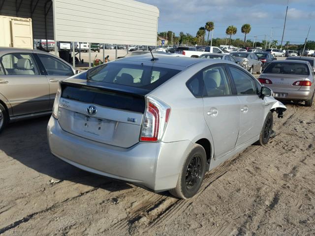 JTDKN3DU6C1515379 - 2012 TOYOTA PRIUS GRAY photo 4