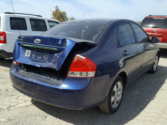 KNAFE121285545362 - 2008 KIA SPECTRA EX BLUE photo 4