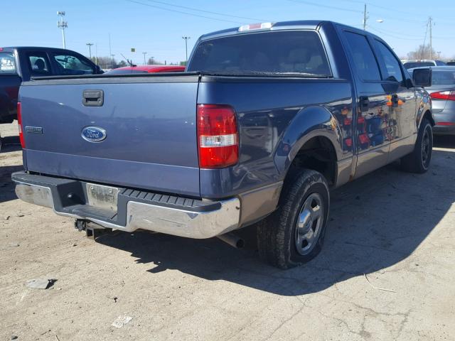 1FTPW12535KF05182 - 2005 FORD F150 SUPER BLUE photo 4