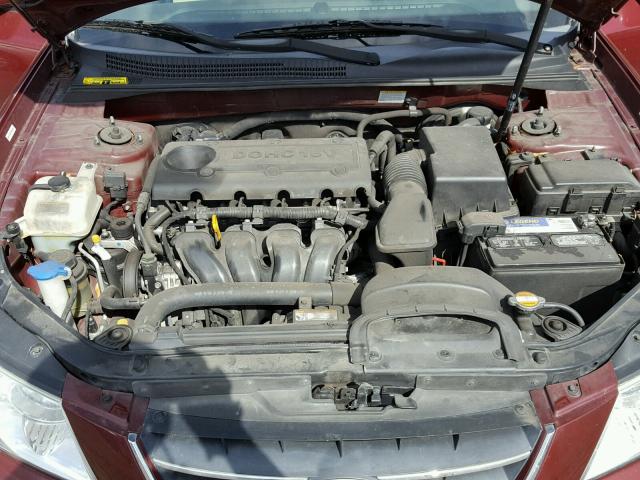 5NPET46C19H444817 - 2009 HYUNDAI SONATA GLS MAROON photo 7