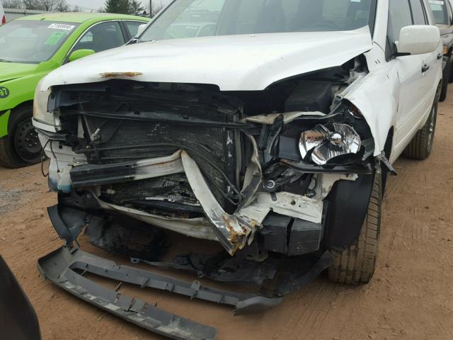 5FNYF18545B068527 - 2005 HONDA PILOT EXL WHITE photo 9