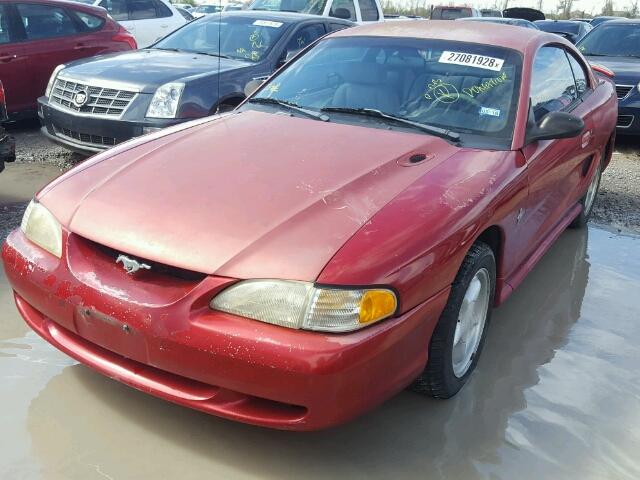 1FAFP4041WF156821 - 1998 FORD MUSTANG RED photo 2