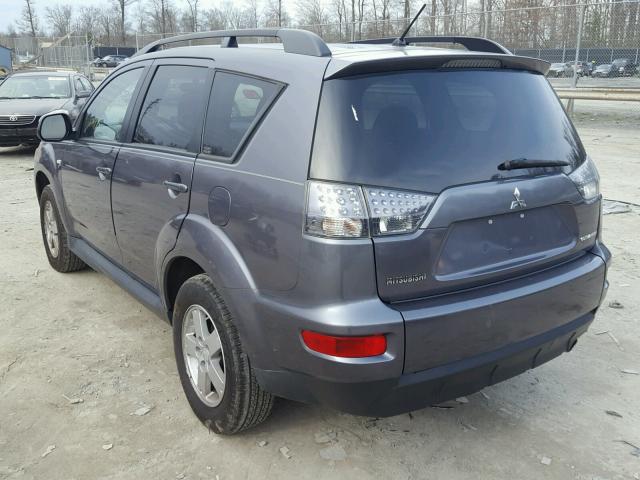 JA4AS2AW9AZ001801 - 2010 MITSUBISHI OUTLANDER GRAY photo 3