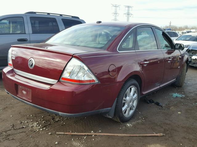 1MEHM42W18G626528 - 2008 MERCURY SABLE PREM MAROON photo 4