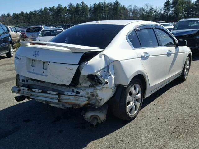 1HGCP36869A023993 - 2009 HONDA ACCORD EXL WHITE photo 4