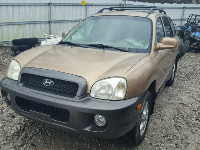 KM8SC73D72U308989 - 2002 HYUNDAI SANTA FE G GOLD photo 2