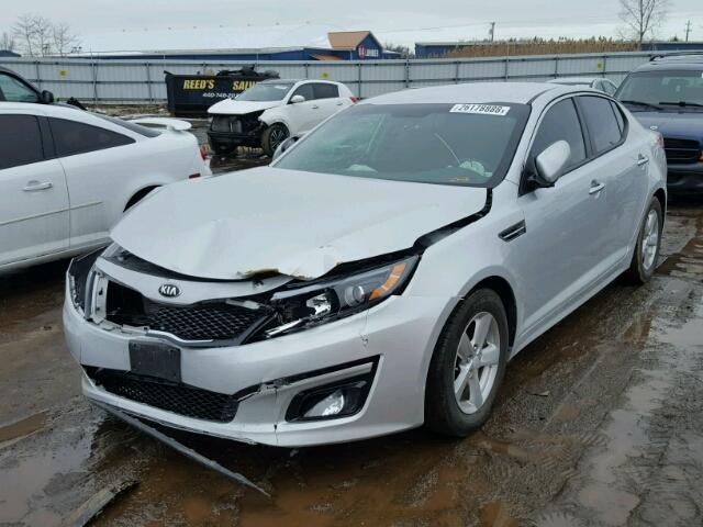 5XXGM4A75FG401105 - 2015 KIA OPTIMA LX SILVER photo 2