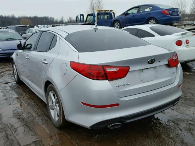 5XXGM4A75FG401105 - 2015 KIA OPTIMA LX SILVER photo 3