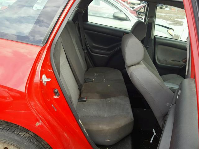 2T1KR32E47C642522 - 2007 TOYOTA COROLLA MA RED photo 6