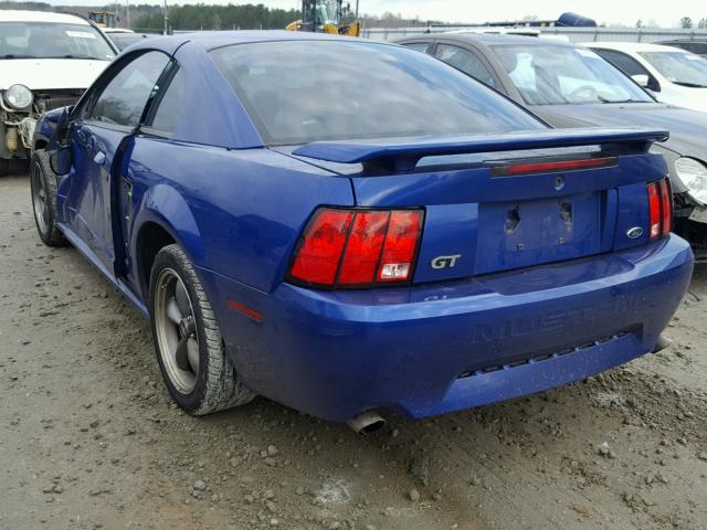 1FAFP42X93F333117 - 2003 FORD MUSTANG GT BLUE photo 3