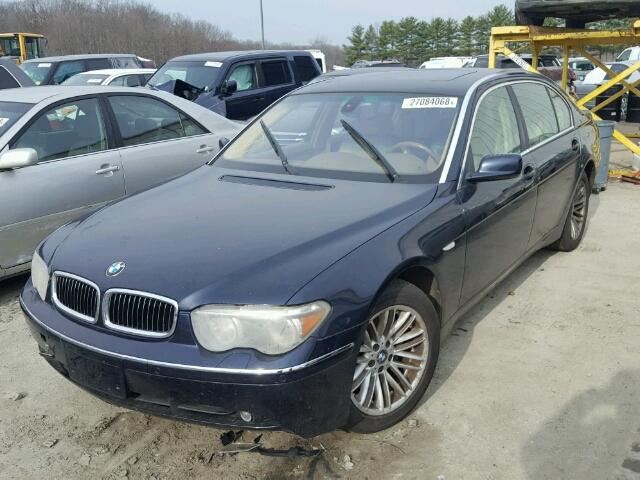 WBAGN63454DS49522 - 2004 BMW 745 LI BLUE photo 2