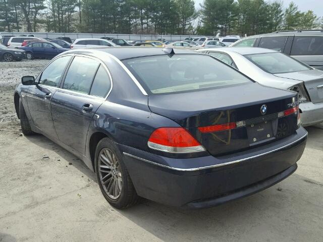 WBAGN63454DS49522 - 2004 BMW 745 LI BLUE photo 3