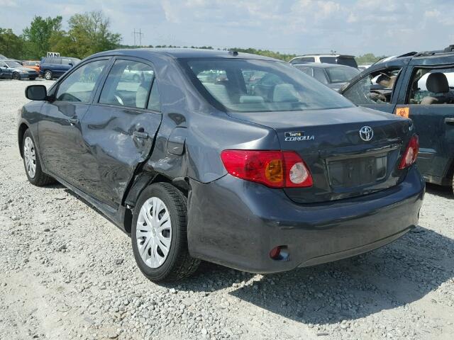 1NXBU4EE2AZ289140 - 2010 TOYOTA COROLLA BA GRAY photo 3