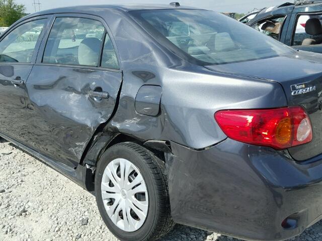 1NXBU4EE2AZ289140 - 2010 TOYOTA COROLLA BA GRAY photo 9