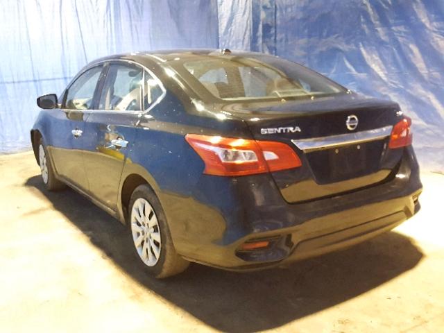 3N1AB7AP0GL663541 - 2016 NISSAN SENTRA S BLACK photo 3