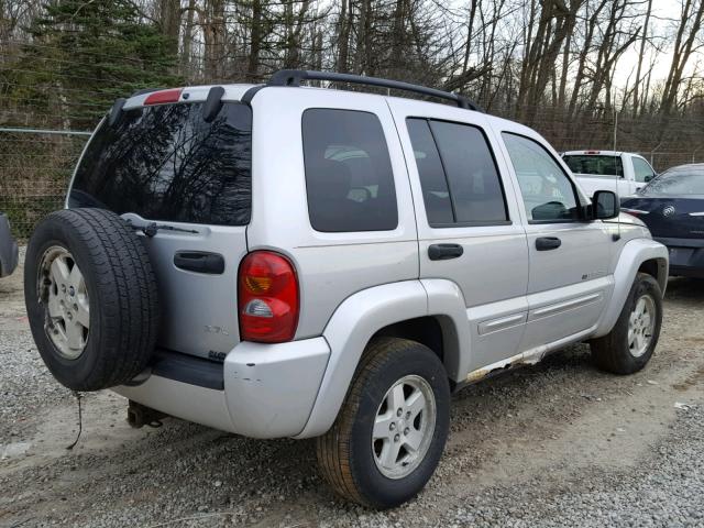 1J8GL58K63W562732 - 2003 JEEP LIBERTY LI SILVER photo 4