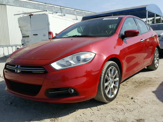 1C3CDFCA4DD209866 - 2013 DODGE DART LIMIT RED photo 2