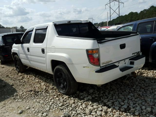 2HJYK16236H524240 - 2006 HONDA RIDGELINE WHITE photo 3