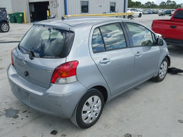 JTDKT903395261380 - 2009 TOYOTA YARIS GRAY photo 4