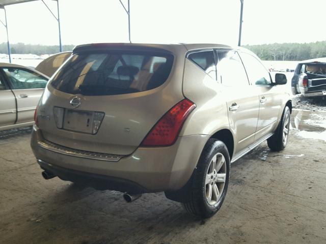 JN8AZ08T37W528717 - 2007 NISSAN MURANO SL GOLD photo 4