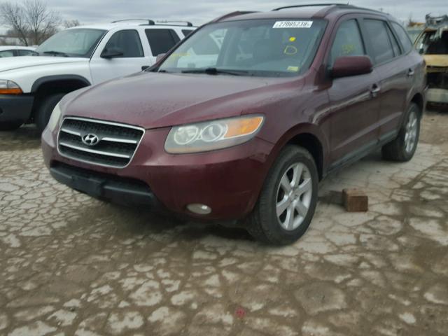 5NMSH73E17H054094 - 2007 HYUNDAI SANTA FE S MAROON photo 2