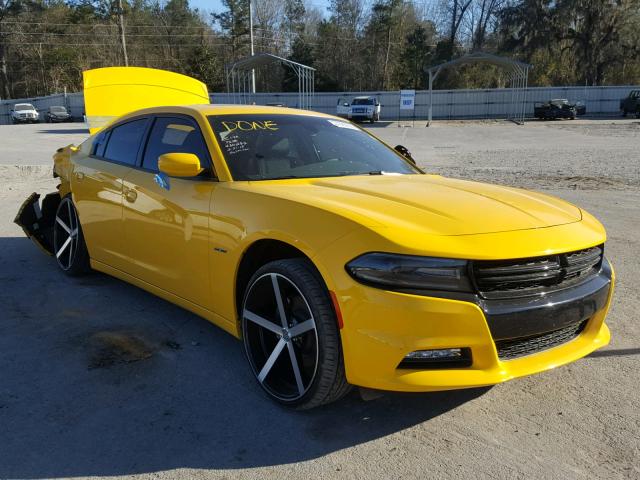 2C3CDXCT4HH520505 - 2017 DODGE CHARGER R/ YELLOW photo 1