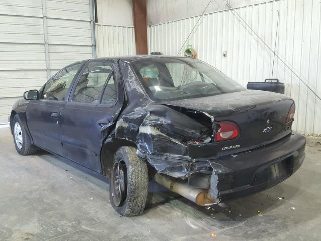 1G1JC524827156508 - 2002 CHEVROLET CAVALIER B BLACK photo 3